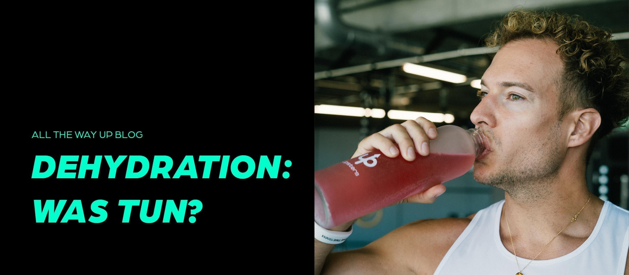 Sportler trinkt Elektrolytgetränk nach dem Training – effektive Maßnahme gegen Dehydration und Flüssigkeitsmangel