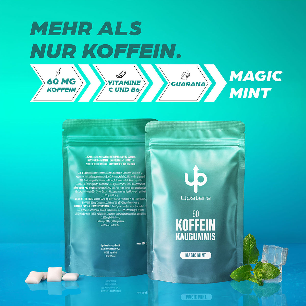 Koffeinkaugummi Magic Mint