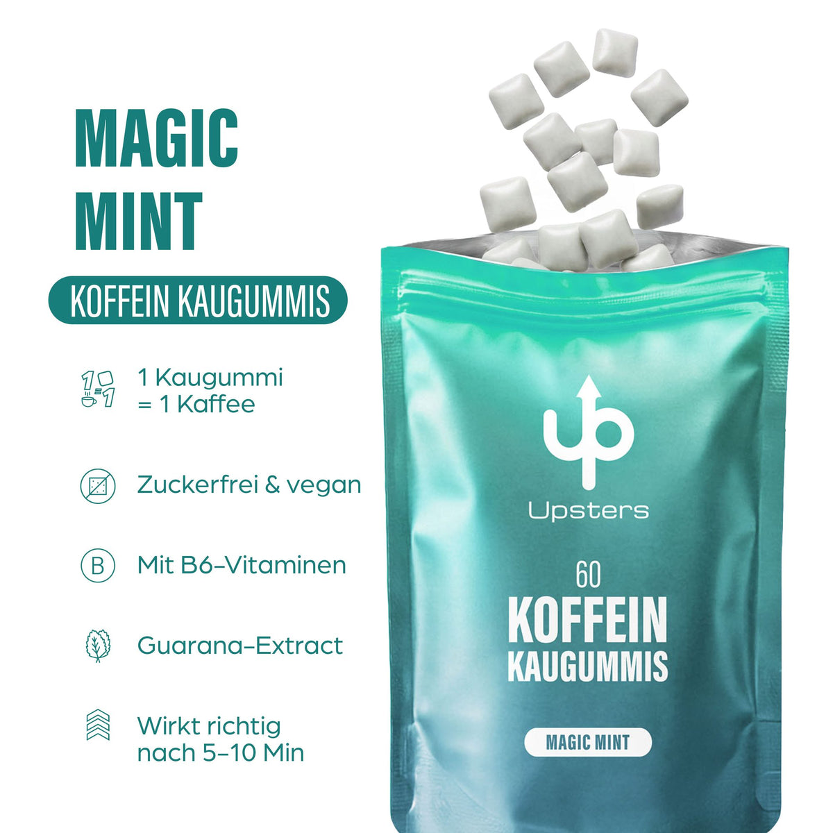 Koffeinkaugummi Magic Mint – Produktbild 2