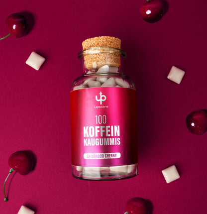 Childhood Cherry Koffein Kaugummis Vorratsglas