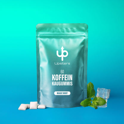 Koffein Kaugummi Magic Mint – 60 mg Koffein, vegan, zuckerfrei - Refillpack