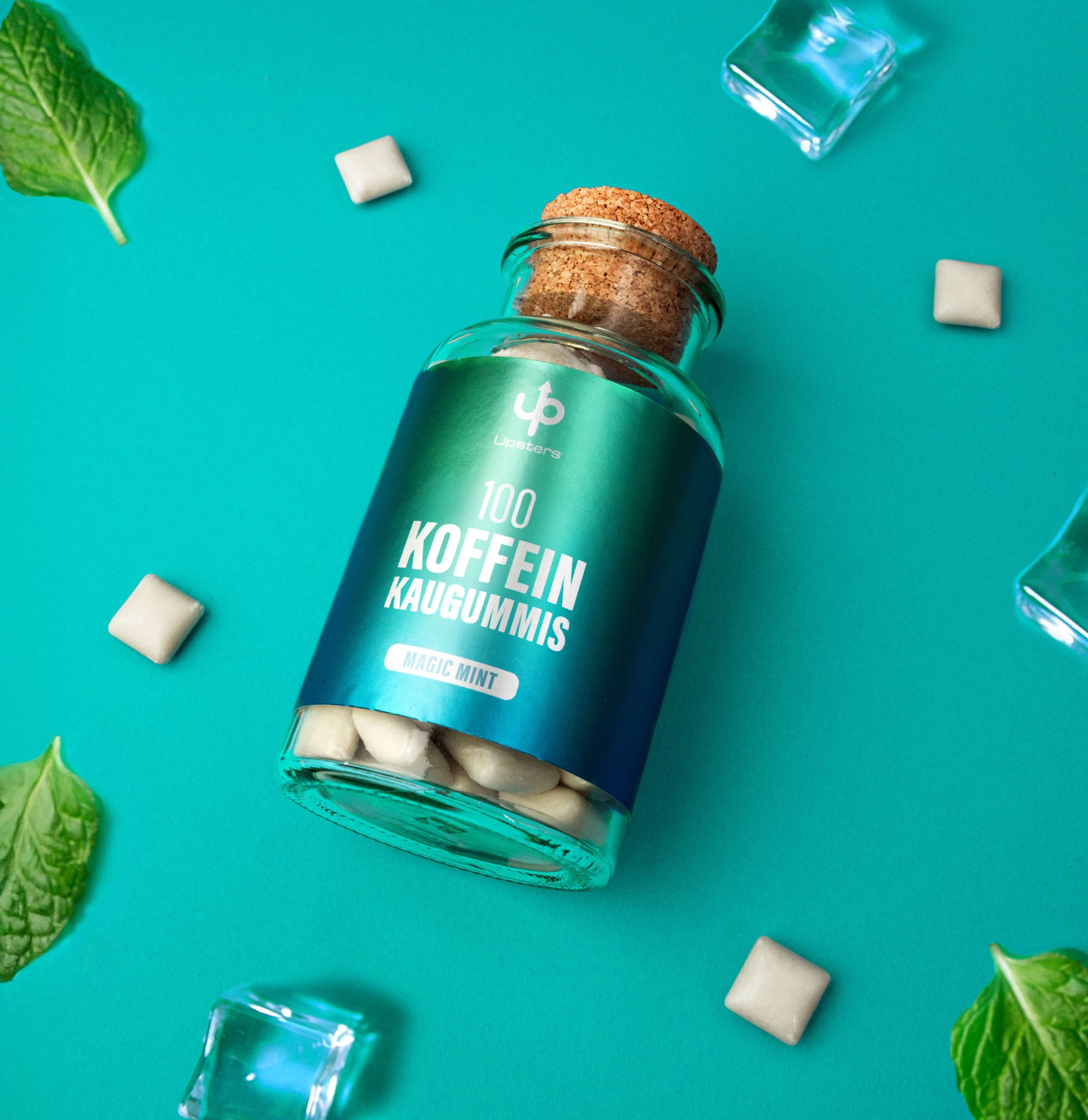 Magic Mint Koffein Kaugummis Vorratsglas