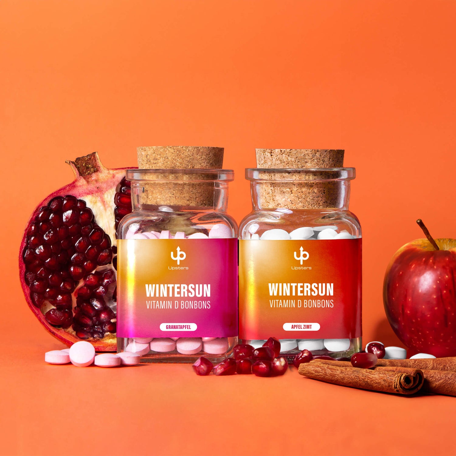 Wintersun Vitamin-D Bonbon Bundle: Apfel-Zimt + Granatapfel