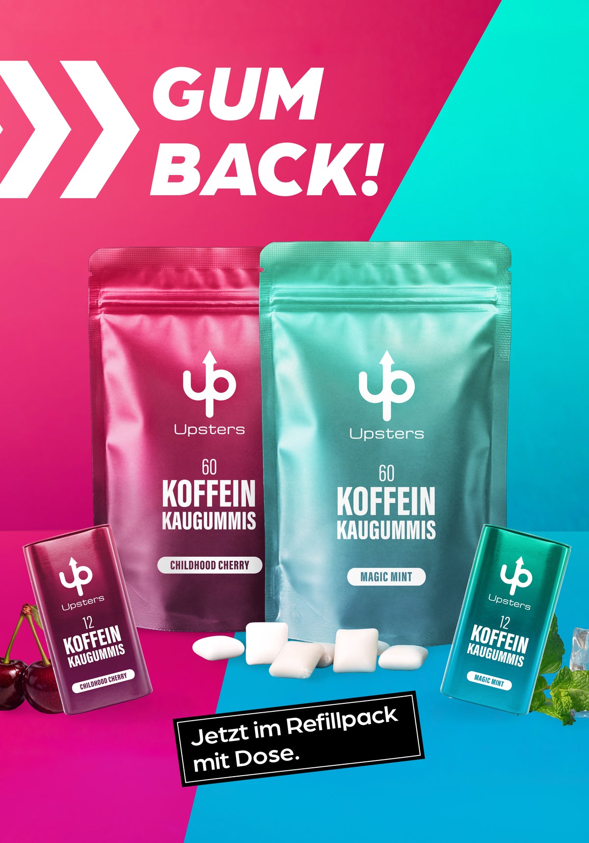 Upsters – Koffeinbonbons, Koffeinkaugummis & Elektrolyte – Upsters Energy®